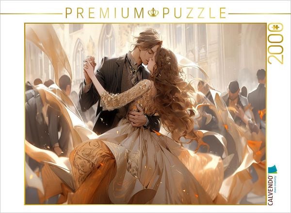 CALVENDO Puzzle Pärchen im Manga Style beim Tanz | 2000 Teile Lege-Größe 90x67cm Foto-Puzzle für glückliche Stunden