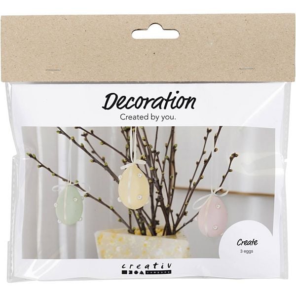 Creativ Company Mini Kreativ Set Dekoration, Eier, Pastellfarben