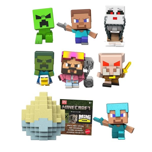 Minecraft Mini Mode Spawn-Ei-Figurensammlung (Charaktere können abweichen)