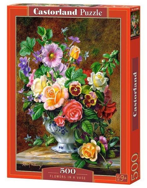 Castorland 500 Piece Jigsaw Puzzle, Flowers in a Vase, Flower and Plants Puzzle, Albert Williams, Painting Puzzle, Adult Puzzles, Castorland B-52868