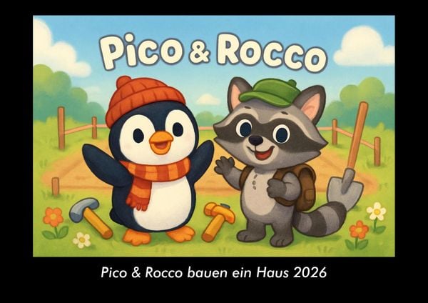 Pico & Rocco bauen ein Haus 2026 Fotokalender DIN A3