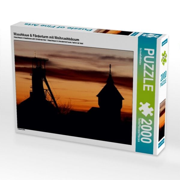 Waschkaue & Förderturm mit Weihnachtsbaum (Puzzle)