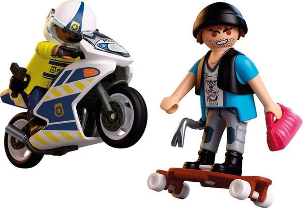 PLAYMOBIL 72079 Verfolgungsjagd mit Motorrad