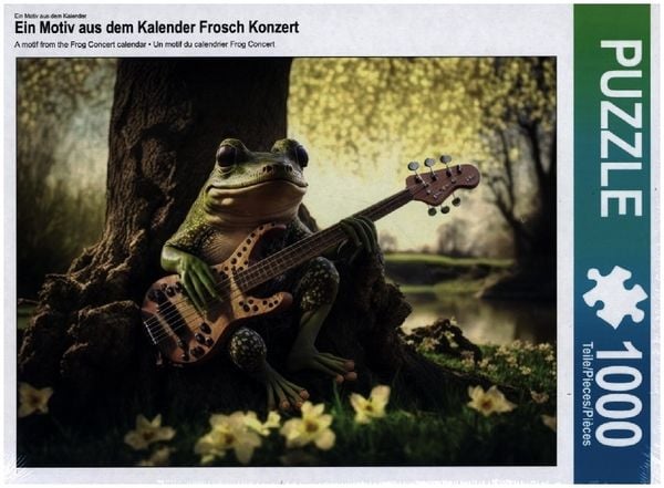 CALVENDO Puzzle Ein Motiv aus dem Kalender Frosch Konzert | 1000 Teile Lege-Größe 64x48cm Foto-Puzzle für glückliche Stunden