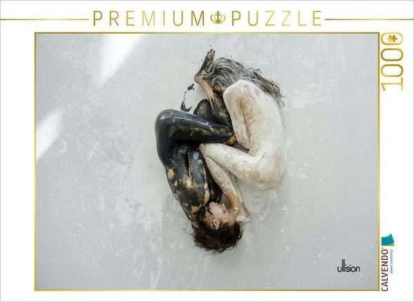 CALVENDO Puzzle Schwarzweiß - Yin Yang | 1000 Teile Lege-Größe 64x48cm Foto-Puzzle für glückliche Stunden