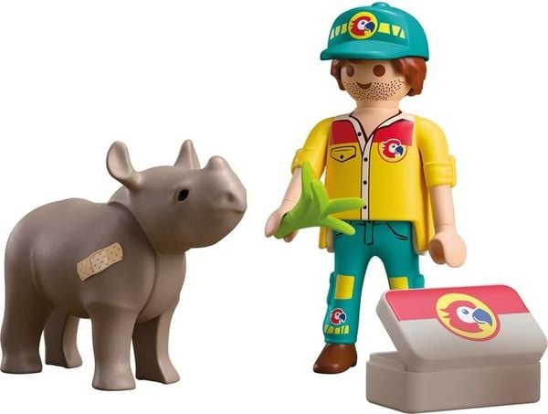 PLAYMOBIL 72025 DuoPack Tierpfleger mit Nashorn