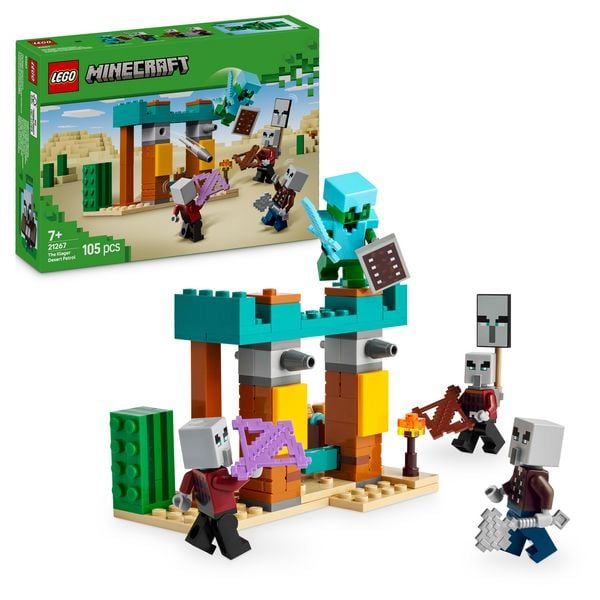 LEGO Minecraft 21267 Die Illager-Wüstenpatrouille, Spielzeug für Kinder
