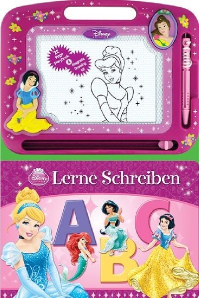 Prinzessinnen Lerne Schreiben, Spielbuch + Zaubertafel