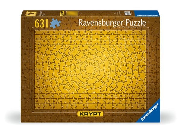 Ravensburger Puzzle 12000047 - Krypt Puzzle Gold - Puzzle mit 631 goldenen Teilen, tolle Herausforderung für Puzzlefans und Knobelfreunde ab 14 Jahren