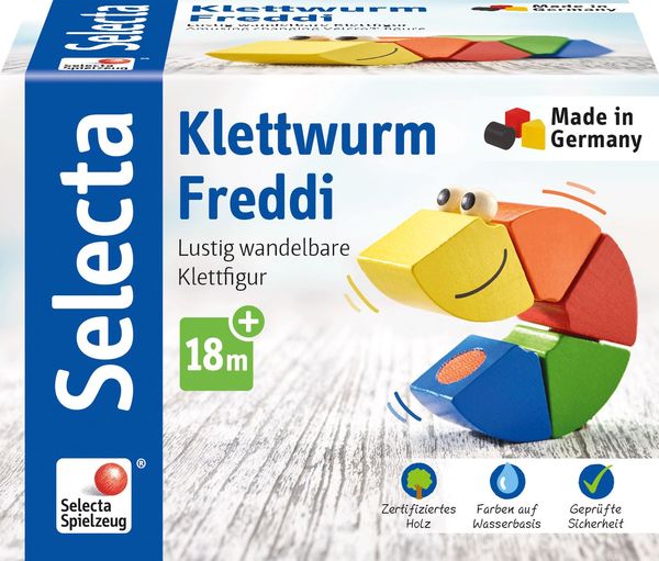 Schmidt Spiele - Selecta - Klettwurm Freddi, 16 cm