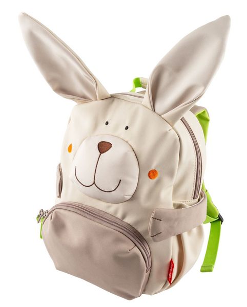 Sigikid 25437 - Rucksack Hase mit 3D-Details, beige, Kinderrucksack