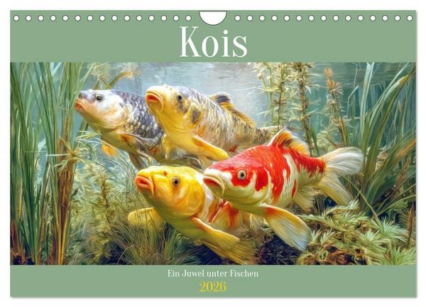 Kois - Ein Juwel unter Fischen (Wandkalender 2026 DIN A4 quer), CALVENDO Monatskalender
