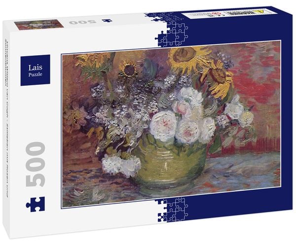 Lais Puzzle Vincent Willem van Gogh - Stilleben mit Rosen und Sonnenblumen 500 Teile