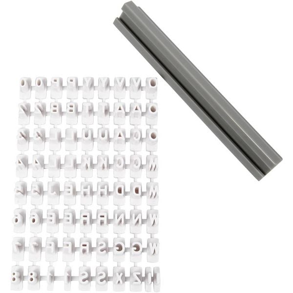 Creativ Company Stempel-Set, Buchstaben, Zahlen, H 6 mm, Weiß, 1 Set