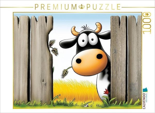 CALVENDO Puzzle Ausbrecherkuh | 1000 Teile Lege-Größe 64x48cm Foto-Puzzle für glückliche Stunden