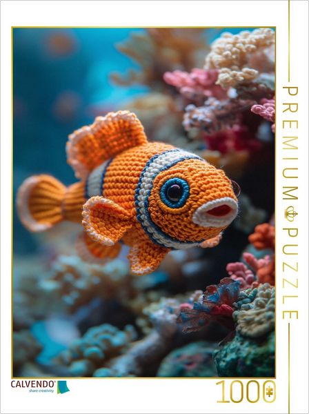 CALVENDO Puzzle gehäkelter Fisch | 1000 Teile Lege-Größe 64x48cm Foto-Puzzle für glückliche Stunden