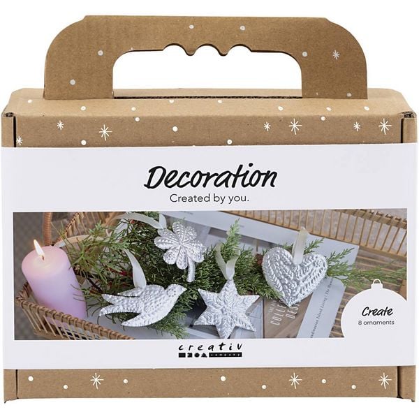 Creativ Company Mini Kreativ Set Dekoration, Weihnachtsschmuck, Silver Metall