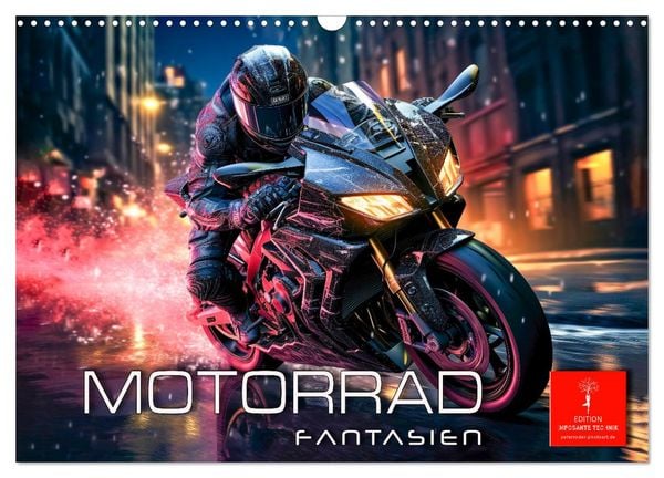 Motorrad Fantasien (Wandkalender 2026 DIN A3 quer), CALVENDO Monatskalender