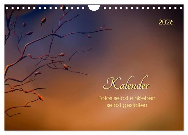 Kalender, Fotos selbst einkleben, selbst gestalten (Wandkalender 2026 DIN A4 quer), CALVENDO Monatskalender