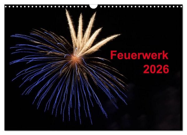 Feuerwerk (Wandkalender 2026 DIN A3 quer), CALVENDO Monatskalender