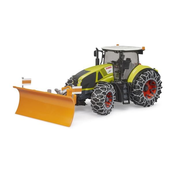 bruder Traktor Claas Axion 950 mit Schneeketten und Räumschild 46cm