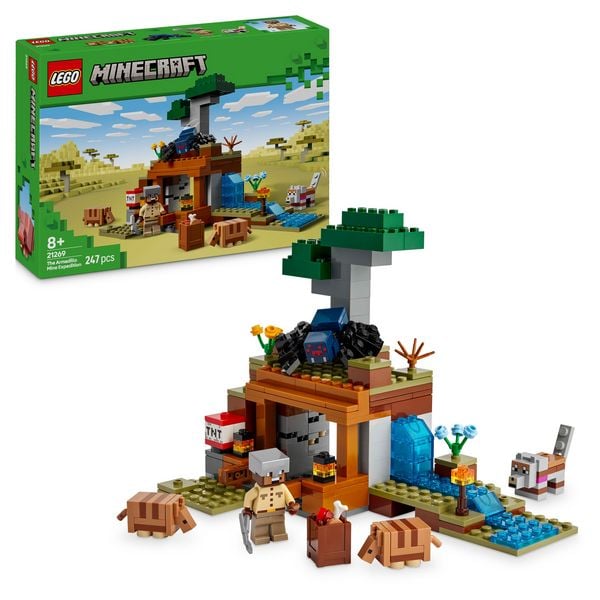 LEGO Minecraft 21269 Die Expedition zur Gürteltiermine, Gamer Geschenk