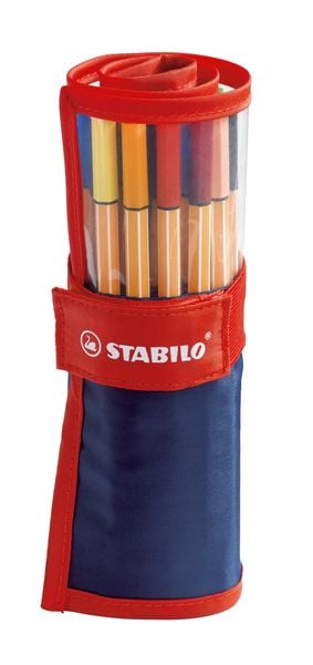 STABILO Fineliner - point 88 - 25er Rollerset - mit 25 verschiedenen Farben