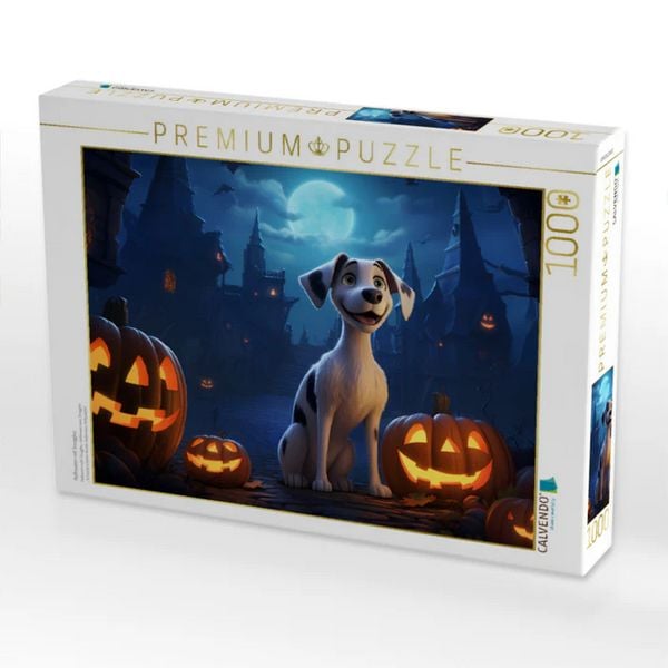 CALVENDO Puzzle Halloween mit Snuggles | 1000 Teile Lege-Größe 64x48cm Foto-Puzzle für glückliche Stunden