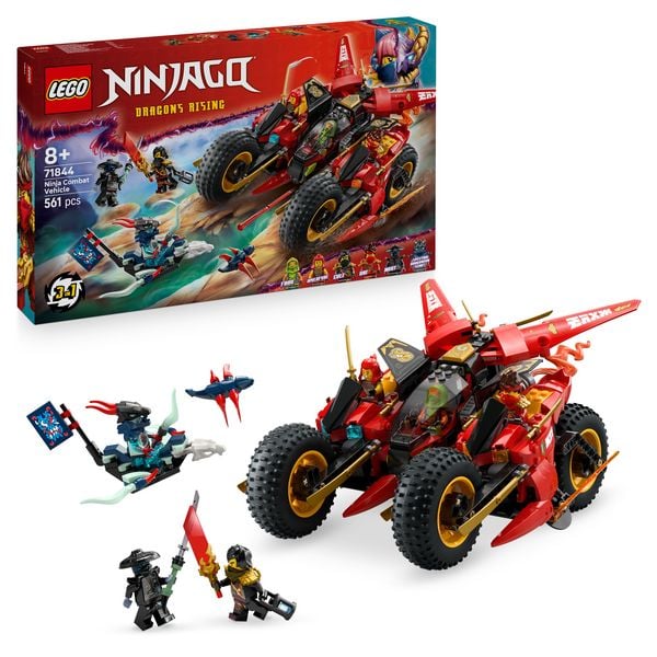 LEGO NINJAGO Ninja-Actionflitzer - 3-in-1-Bauset mit Ninja-Bikes - 71844