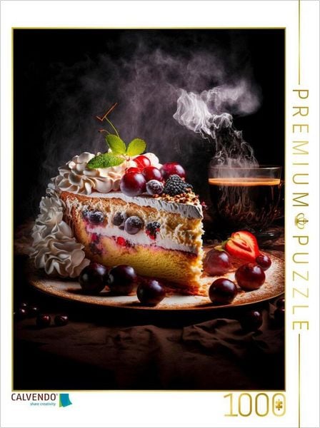 CALVENDO Puzzle Obsttorte mit Baiserhaube | 1000 Teile Lege-Größe 64x48cm Foto-Puzzle für glückliche Stunden