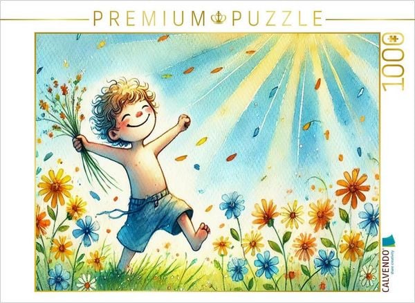'CALVENDO Puzzle Ein Jahr mit deinem inneren Kind - HD-Leinwand & Puzzle ''Lebensfreude'' | 1000 Teile Lege-Größe 64x48cm Foto-Puzzle für glückliche Stunden'