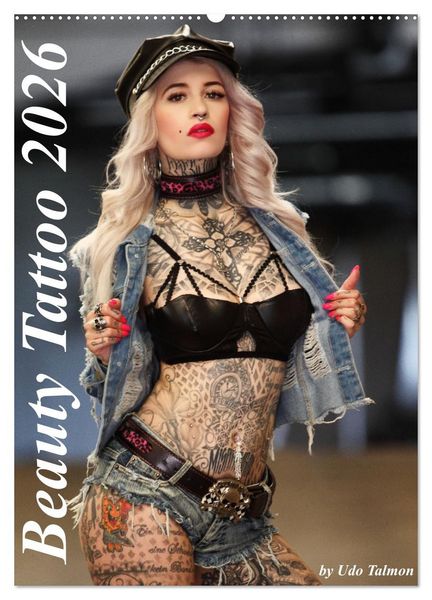 Beauty Tattoo 2026 (Wandkalender 2026 DIN A2 hoch), CALVENDO Monatskalender