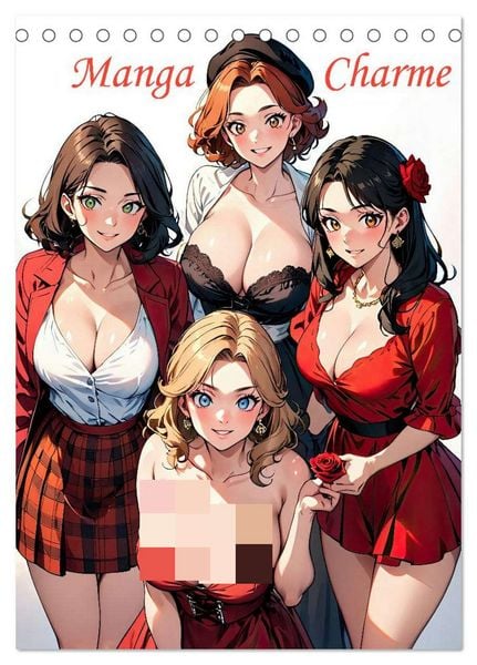 Manga Charme (Tischkalender 2026 DIN A5 hoch), CALVENDO Monatskalender