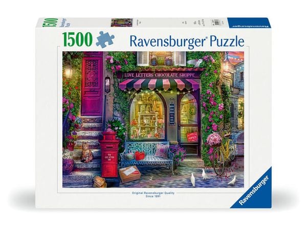 Erwachsenenpuzzle 1500 Teile - Liebesbriefe und Schokolade