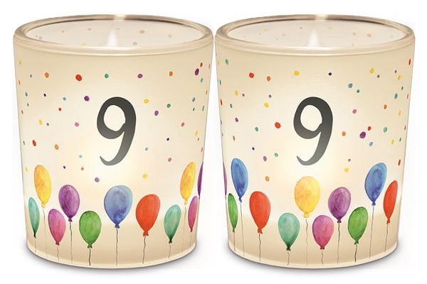 Licht D6H6 Geburtstag Zahl 9