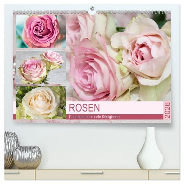 Rosen. Charmante und edle Königinnen (hochwertiger Premium Wandkalender 2026 DIN A2 quer), Kunstdruck in Hochglanz