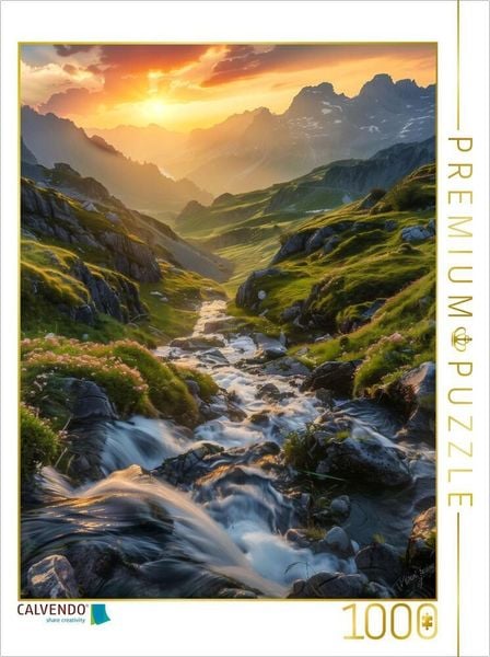 CALVENDO Puzzle Wo die Träume fließen und die Gedanken ruhen, dort sind die Wasserfälle zuhause | 1000 Teile Lege-Größe 64x48cm Foto-Puzzle für glückl