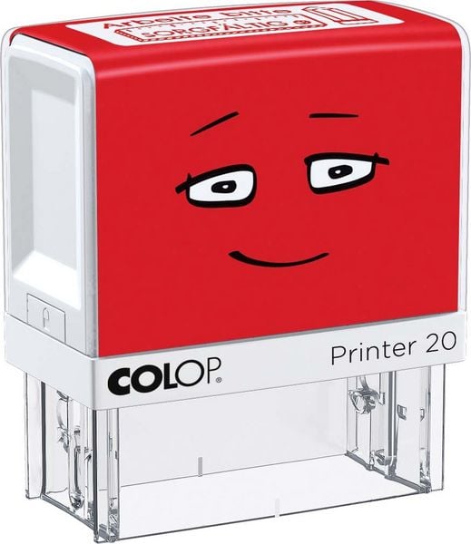 COLOP NIO School Motivations-Stempel, arbeite bitte sorgfältig, Abdruckfarbe brave red, 38 x 14mm