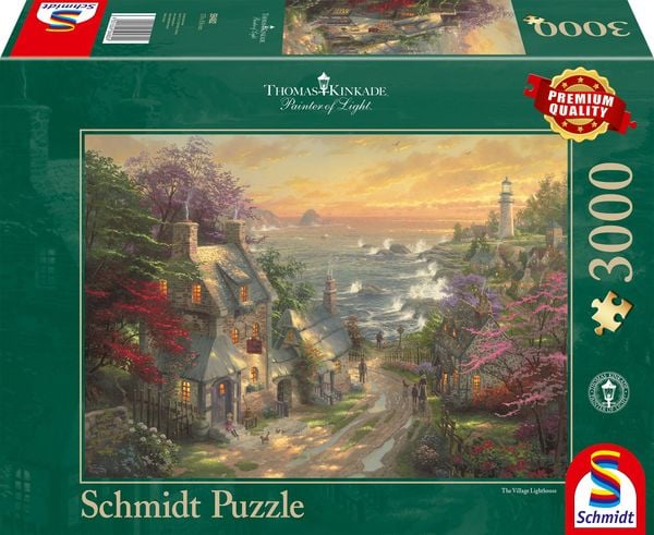 Puzzle Schmidt Spiele 59482 Dörfchen am Leuchtturm Thomas Kinkade 3000 Teile