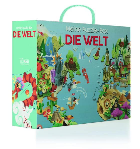 Die Welt. Meine Erste Puzzle Box: Puzzle Set, Puzzle mit 36 Teilen, Bilderbuch, Poster; Puzzle für Kinder ab 4 Jahren