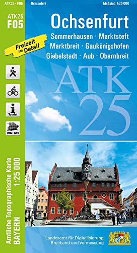 ATK25-F05 Ochsenfurt (Amtliche Topographische Karte 1:25000): Sommerhausen, Marktsteft, Marktbreit, Gaukönigshofen, Giebelstadt, Aub, Obernbreit (ATK25 Amtliche Topographische Karte 1:25000 Bayern)