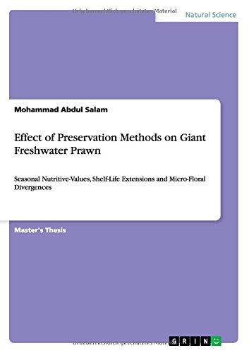Effect of Preservation Methods on Giant Freshwater Prawn: Seasonal Nutritive-Values, Shelf-Life Extensions and Micro-Floral Divergences