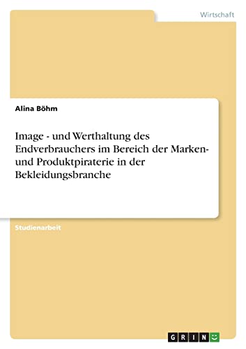Image - und Werthaltung des Endverbrauchers im Bereich der Marken- und Produktpiraterie in der Bekleidungsbranche