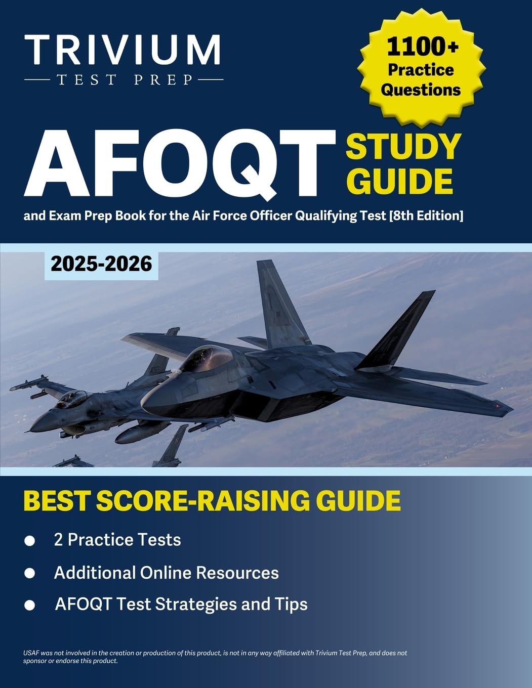 AFOQT Study Guide: Practice Questions and Exam Prep Book for the Air Force Officer Qualifying Test: [8th Edition]: 1,100+ Practice Questions and Exam ... Force Officer Qualifying Test [8th Edition]
