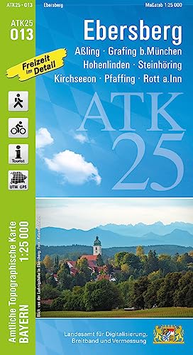 ATK25-O13 Ebersberg (Amtliche Topographische Karte 1:25000): Aßling, Grafing b.München, Hohenlinden, Steinhöring, Kirchseeon, Pfaffing, Rott a.Inn (ATK25 Amtliche Topographische Karte 1:25000 Bayern)