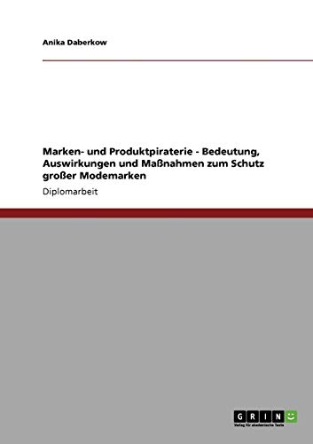 Marken- und Produktpiraterie. Bedeutung, Auswirkungen und Maßnahmen zum Schutz großer Modemarken