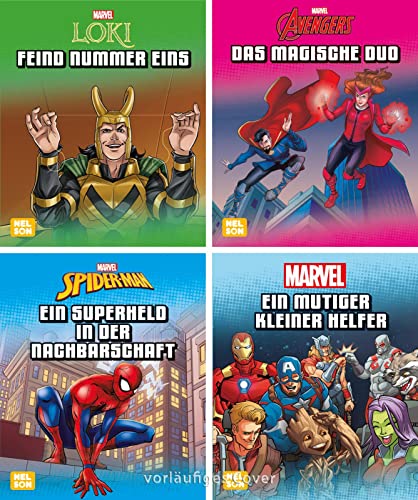 Nelson Mini-Bücher: Marvel 1-4: 24 Mini-Bücher im Display | Für Kinder ab 4 Jahren