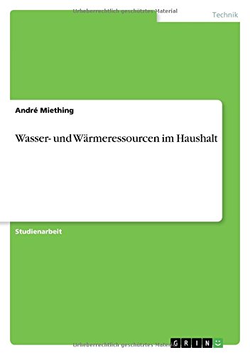 Wasser- und Wärmeressourcen im Haushalt