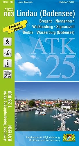 ATK25-R03 Lindau (Bodensee) (Amtliche Topographische Karte 1:25000): Bregenz, Nonnenhorn, Weißensberg, Sigmarszell, Bodolz, Wasserburg (Bodensee) (ATK25 Amtliche Topographische Karte 1:25000 Bayern)