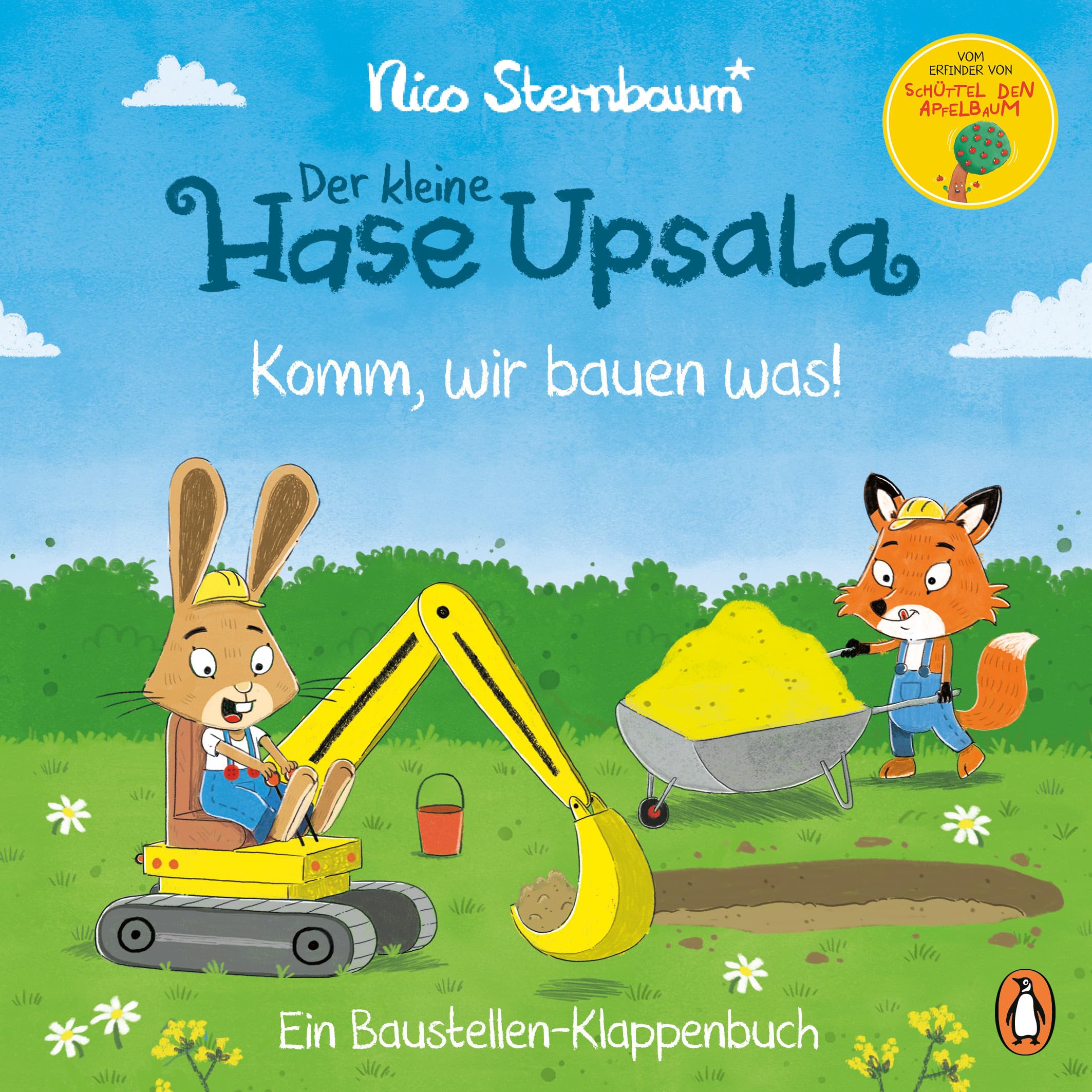 Der kleine Hase Upsala – Komm, wir bauen was! – Ein Baustellen-Klappenbuch: Pappbilderbuch ab 2 Jahren mit großen Klappen